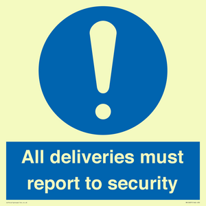 All deliveries must report to security